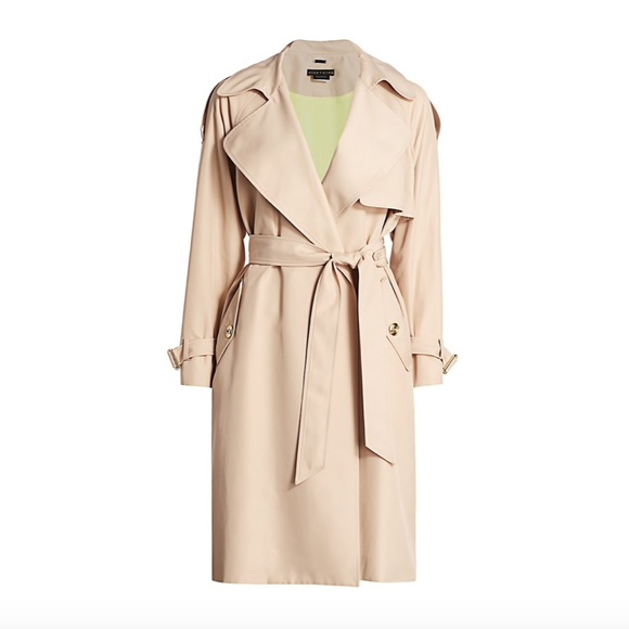 NWT $595 Alice + Olivia Adrien Trench Coat XS - Picture 4 of 15